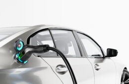 Electric vehicle charging with graphical user interface, Future technology EV car concept